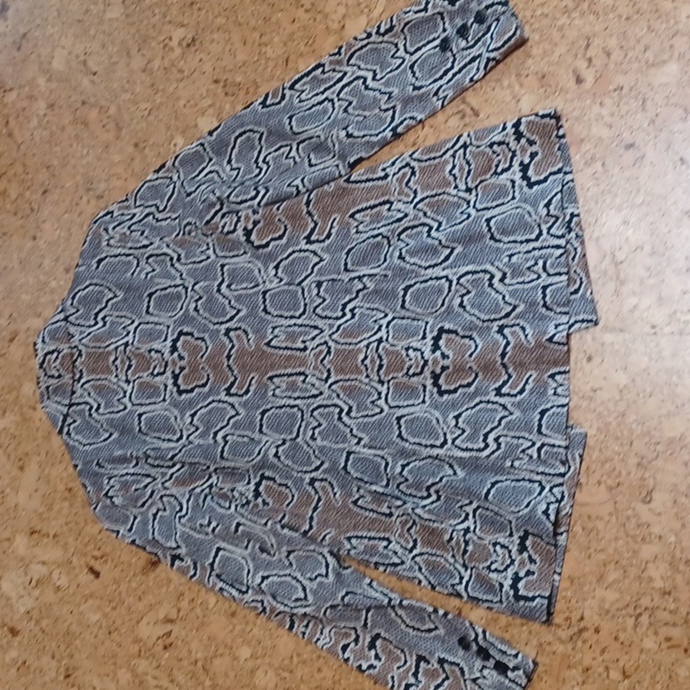 Cabi Python Double Breasted Blazer Women's Size 6 - image 5